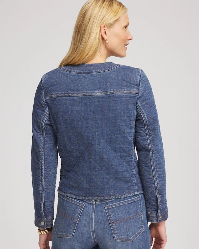 Quilted Denim Jacket - image 3